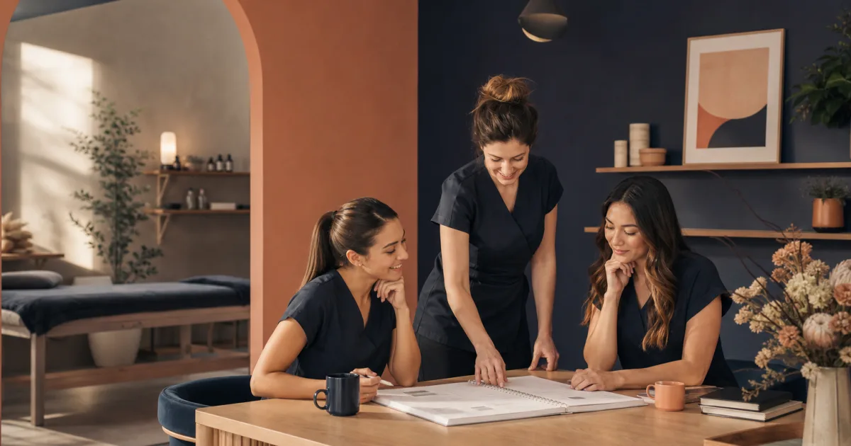 Equipo revisando la disponibilidad de profesionales antes de abrir las reservas online