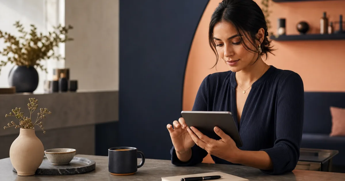Customer reviewing clear online appointment service options and available times